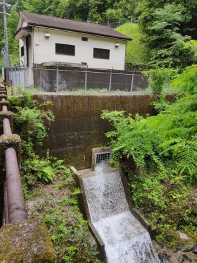 下北山村水力発電所　排水口